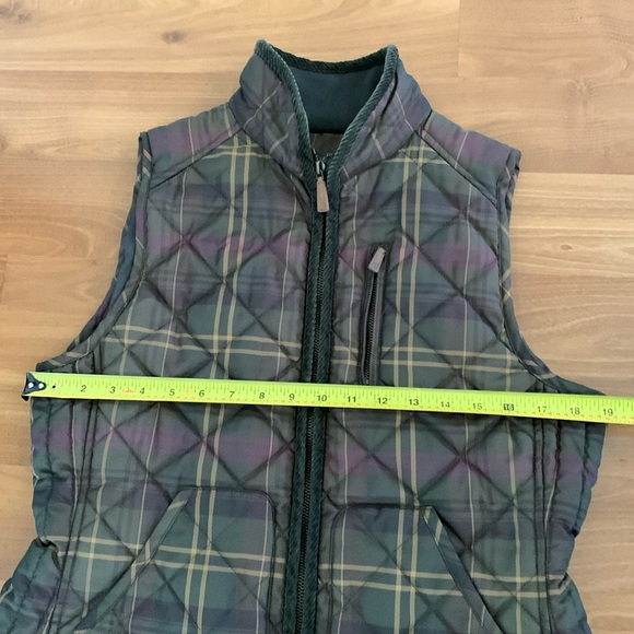 Lauren Ralph Lauren Olive Quilted Plaid Puffer Vest Women’s Size Petite Large - Picture 6 of 16